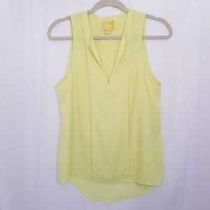 Anthropologie Maeve Sleeveless Blouse Yellow